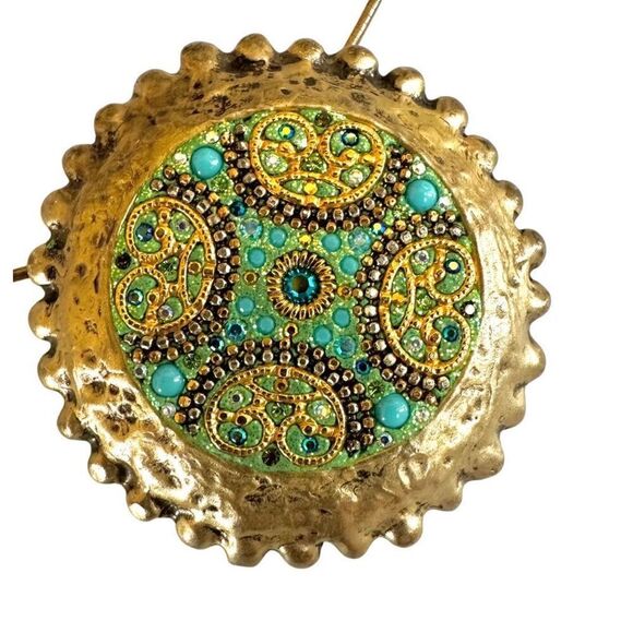 ORIT SCHATZMAN Sterling Silver 925 blue  Swarovski Crystal Necklace - Picture 5 of 8